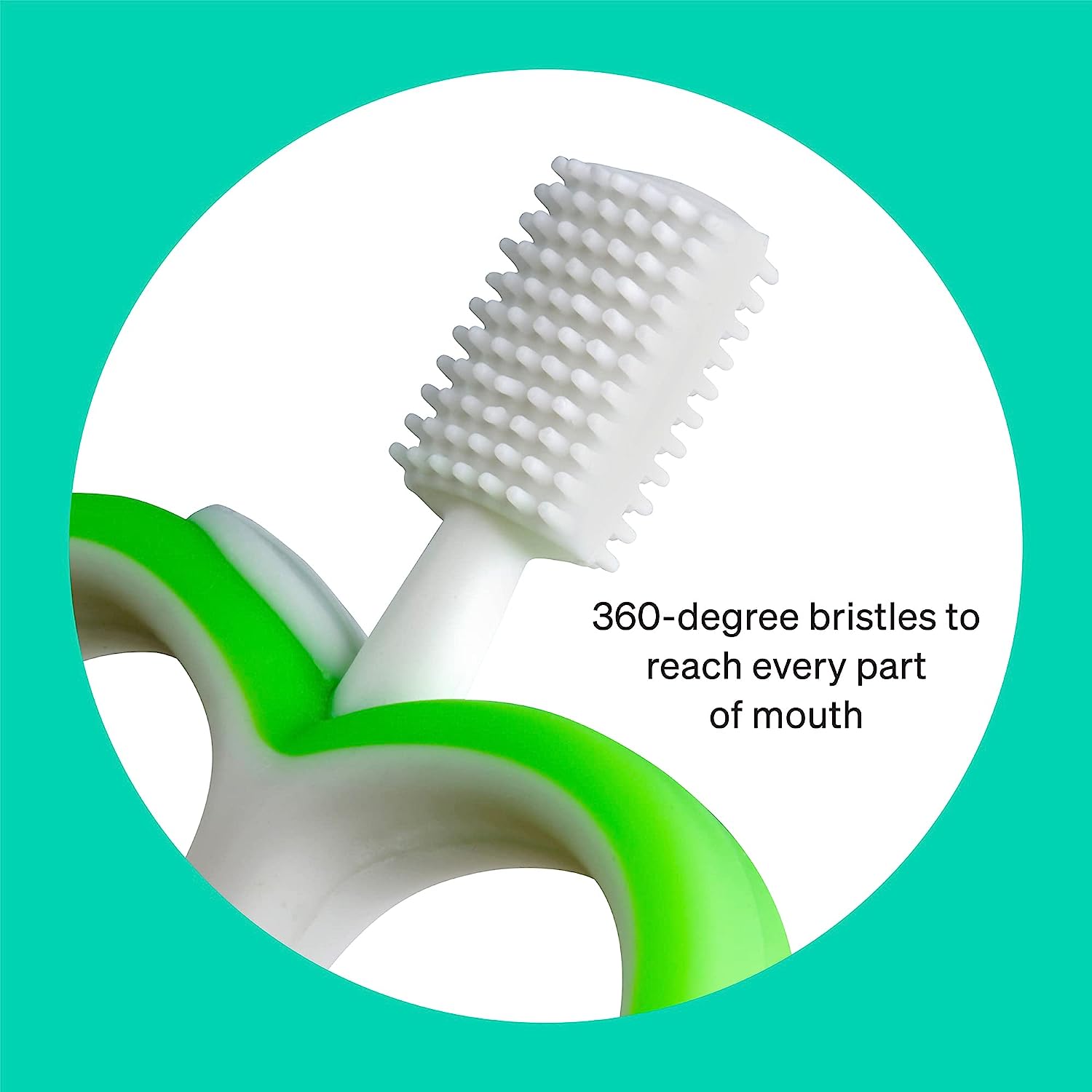 LoveNoobs Training Baby Toothbrush, 360° Teething Toothbrush for Toddlers, Baby Beginner Training Toothbrush, Silicone Toothbrush Toddler, Safe Baby First Toothbrush, Teethers for Babies,Teething Toys - Image 3